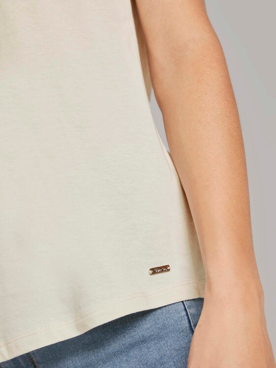 T-Shirt mit Schriftprint - Frauen - soft creme beige T-Shirt mit Schriftprint - Frauen - soft creme beige - 10 - TOM TAILOR Denim