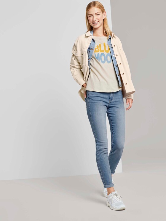 T-Shirt mit Schriftprint - Frauen - soft creme beige T-Shirt mit Schriftprint - Frauen - soft creme beige - 3 - TOM TAILOR Denim