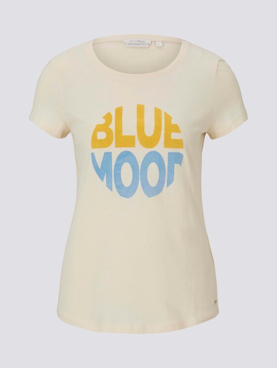 T-Shirt mit Schriftprint - Frauen - soft creme beige T-Shirt mit Schriftprint - Frauen - soft creme beige - 7 - TOM TAILOR Denim