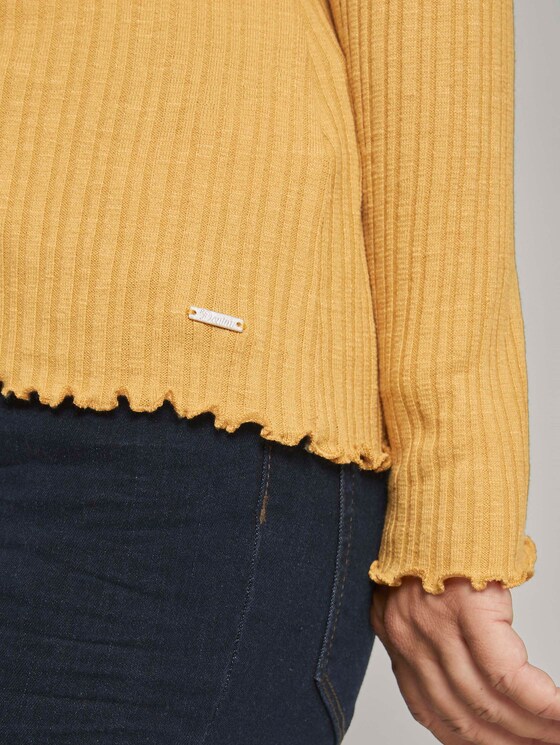 Langarmshirt mit Stehkragen - Frauen - Indian Spice Yellow Langarmshirt mit Stehkragen - Frauen - Indian Spice Yellow - 10 - TOM TAILOR Denim