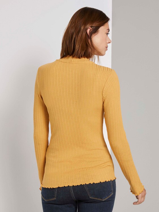 Langarmshirt mit Stehkragen - Frauen - Indian Spice Yellow Langarmshirt mit Stehkragen - Frauen - Indian Spice Yellow - 2 - TOM TAILOR Denim