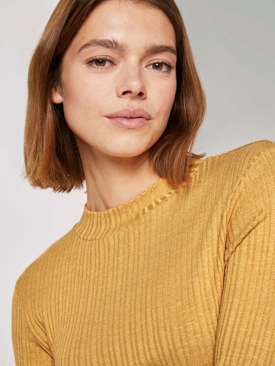 Langarmshirt mit Stehkragen - Frauen - Indian Spice Yellow Langarmshirt mit Stehkragen - Frauen - Indian Spice Yellow - 9 - TOM TAILOR Denim
