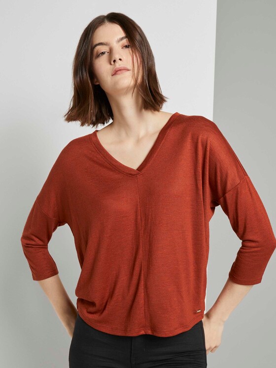 Bat Mouwen Overhemd - Vrouwen - Rust Orange Bat Mouwen Overhemd - Vrouwen - Rust Orange - 1 - TOM TAILOR Denim