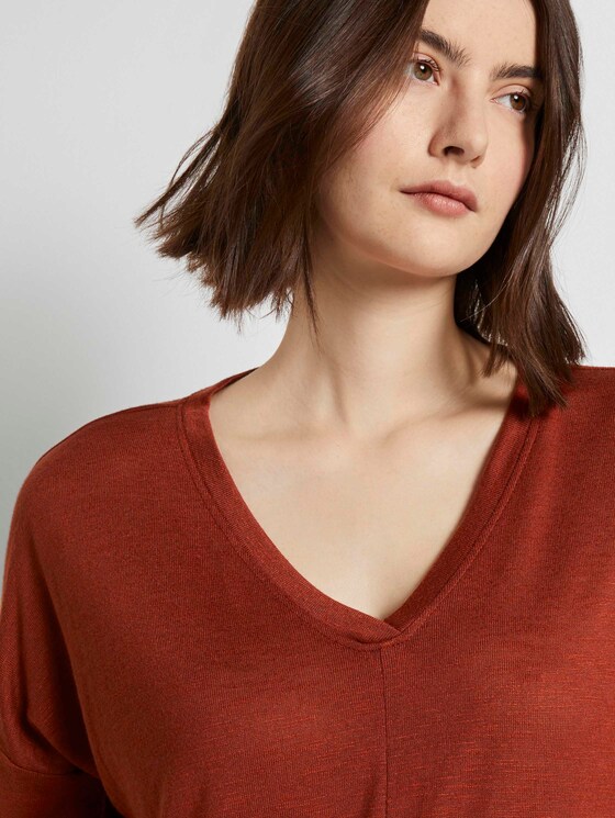 Bat Mouwen Overhemd - Vrouwen - Rust Orange Bat Mouwen Overhemd - Vrouwen - Rust Orange - 9 - TOM TAILOR Denim
