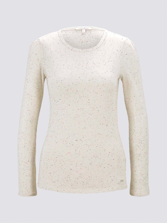 Langarmshirt mit Ärmeldetail - Frauen - creme colorful melange Langarmshirt mit Ärmeldetail - Frauen - creme colorful melange - 7 - TOM TAILOR Denim