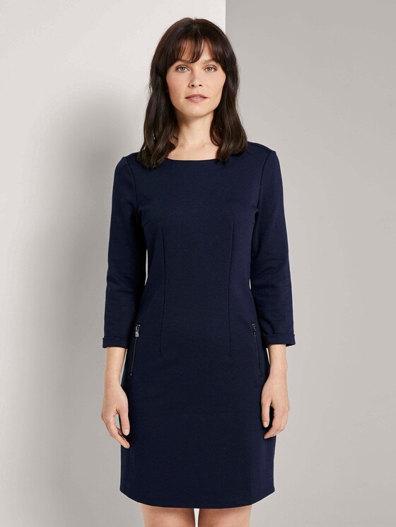 Jersey Etuikleid mit Taschen - Frauen - Sky Captain Blue Jersey Etuikleid mit Taschen - Frauen - Sky Captain Blue - 1 - TOM TAILOR