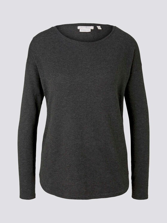 Basic Pullover aus Organic Cotton - Frauen - Shale Grey Melange Basic Pullover aus Organic Cotton - Frauen - Shale Grey Melange - 7 - TOM TAILOR Denim
