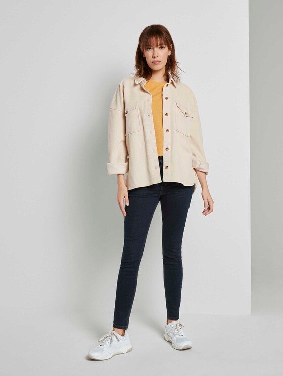 Basic Pullover aus Organic Cotton - Frauen - indian spice yellow melange Basic Pullover aus Organic Cotton - Frauen - indian spice yellow melange - 3 - TOM TAILOR Denim
