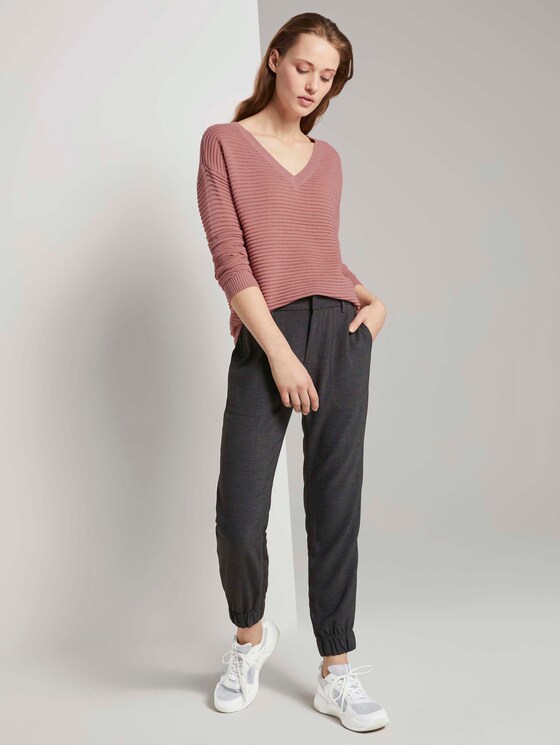 Pullover mit Ottoman Struktur - Frauen - cozy rose Pullover mit Ottoman Struktur - Frauen - cozy rose - 3 - TOM TAILOR Denim