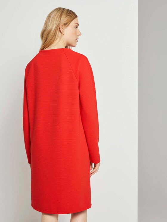 Bequemes Kleid mit Stehkragen - Frauen - Strong Red Bequemes Kleid mit Stehkragen - Frauen - Strong Red - 2 - TOM TAILOR