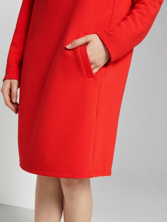 Bequemes Kleid mit Stehkragen - Frauen - Strong Red Bequemes Kleid mit Stehkragen - Frauen - Strong Red - 9 - TOM TAILOR