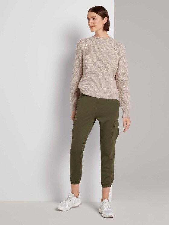Stehkragenpullover mit Ballonärmeln - Frauen - cozy beige melange Stehkragenpullover mit Ballonärmeln - Frauen - cozy beige melange - 3 - TOM TAILOR Denim