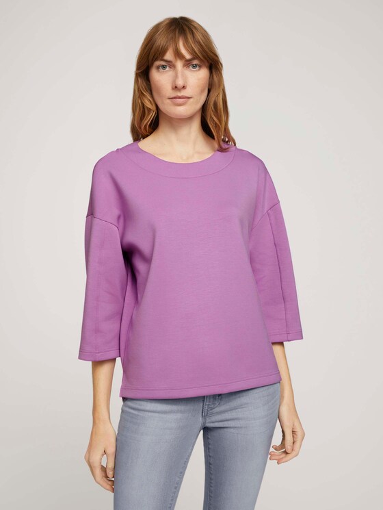 Basic Loose Fit Sweatshirt - Frauen - heather lilac Basic Loose Fit Sweatshirt - Frauen - heather lilac - 1 - TOM TAILOR