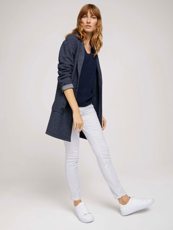 Pullover mit LENZING™ ECOVERO™ und Kontraststreifen - Frauen - Sky Captain Blue Pullover mit LENZING™ ECOVERO™ und Kontraststreifen - Frauen - Sky Captain Blue - 3 - TOM TAILOR