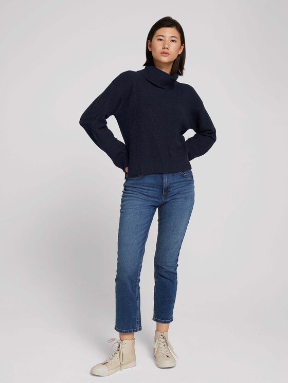 Wide turtleneck sweater - Women - Sky Captain Blue Wide turtleneck sweater - Women - Sky Captain Blue - 3 - TOM TAILOR