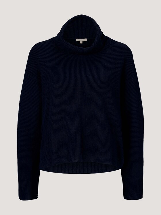Wide turtleneck sweater - Women - Sky Captain Blue Wide turtleneck sweater - Women - Sky Captain Blue - 7 - TOM TAILOR