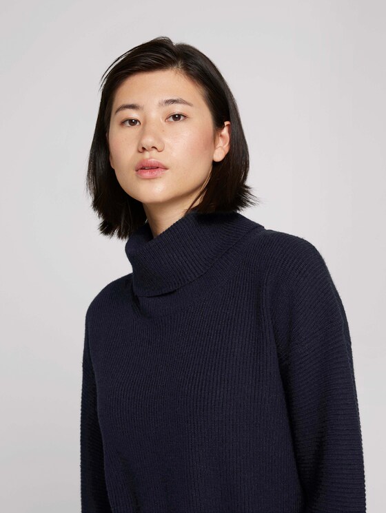 Wide turtleneck sweater - Women - Sky Captain Blue Wide turtleneck sweater - Women - Sky Captain Blue - 9 - TOM TAILOR