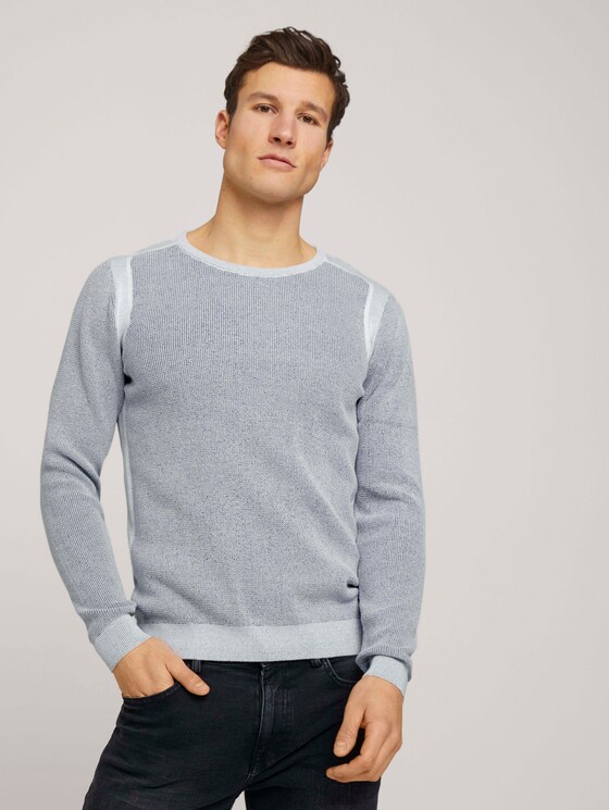 Pullover mit Rippbündchen - Männer - Off White Pullover mit Rippbündchen - Männer - Off White - 1 - TOM TAILOR
