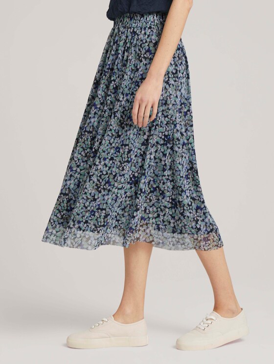 Midirock aus Mesh mit Blumenmuster - Frauen - navy floral design Midirock aus Mesh mit Blumenmuster - Frauen - navy floral design - 11 - TOM TAILOR