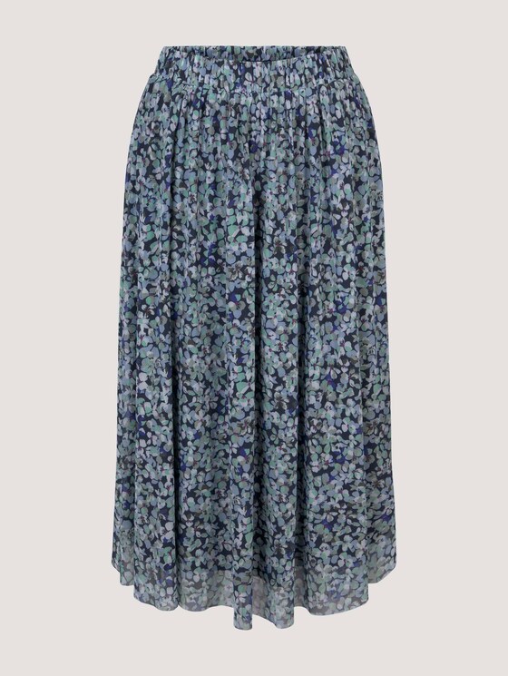 Midirock aus Mesh mit Blumenmuster - Frauen - navy floral design Midirock aus Mesh mit Blumenmuster - Frauen - navy floral design - 7 - TOM TAILOR