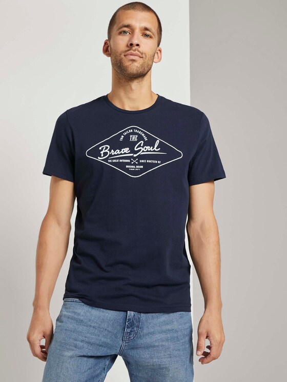 T-Shirt mit Print - Männer - Dark Blue T-Shirt mit Print - Männer - Dark Blue - 5 - TOM TAILOR