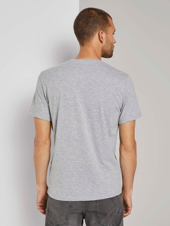 T-Shirt mit Print - Männer - Middle Grey Melange T-Shirt mit Print - Männer - Middle Grey Melange - 2 - TOM TAILOR