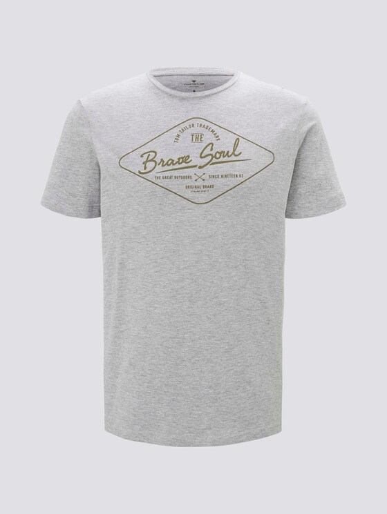 T-Shirt mit Print - Männer - Middle Grey Melange T-Shirt mit Print - Männer - Middle Grey Melange - 7 - TOM TAILOR