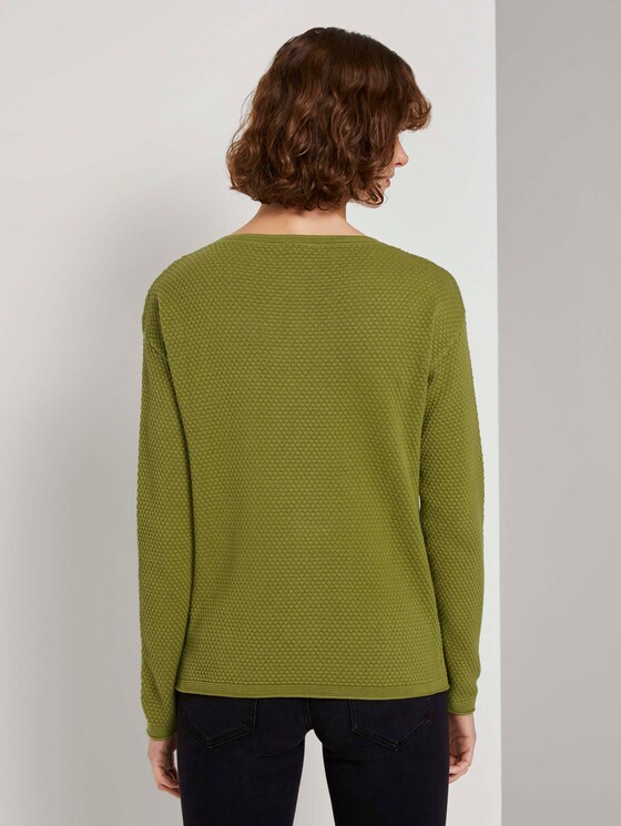 Strukturierter Pullover - Frauen - wood green Strukturierter Pullover - Frauen - wood green - 2 - TOM TAILOR
