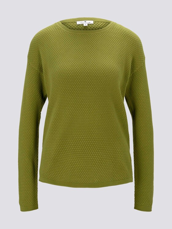 Strukturierter Pullover - Frauen - wood green Strukturierter Pullover - Frauen - wood green - 7 - TOM TAILOR