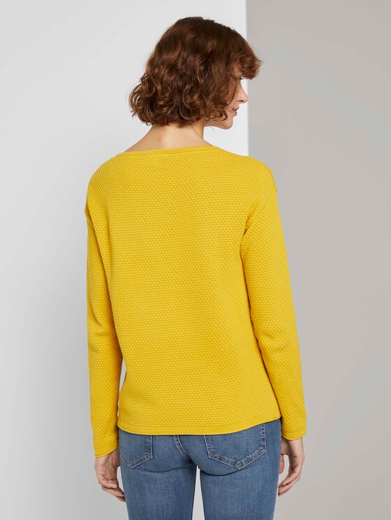Strukturierter Pullover - Frauen - california sand yellow Strukturierter Pullover - Frauen - california sand yellow - 2 - TOM TAILOR