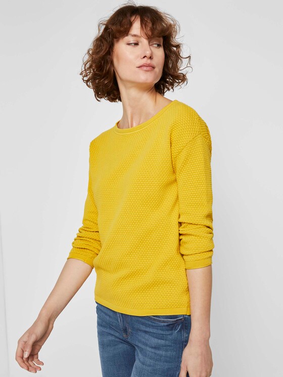 Strukturierter Pullover - Frauen - california sand yellow Strukturierter Pullover - Frauen - california sand yellow - 5 - TOM TAILOR