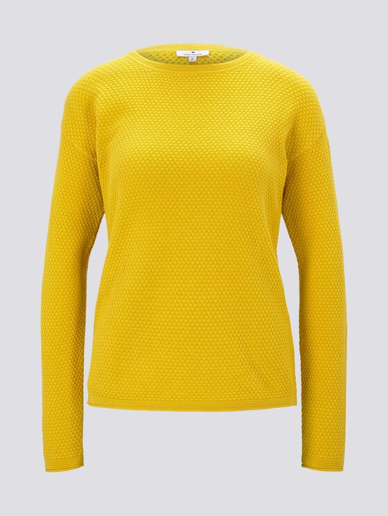 Strukturierter Pullover - Frauen - california sand yellow Strukturierter Pullover - Frauen - california sand yellow - 7 - TOM TAILOR