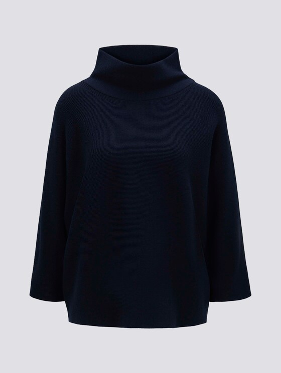 Strukturierter Pullover mit Stehkragen - Frauen - Sky Captain Blue Strukturierter Pullover mit Stehkragen - Frauen - Sky Captain Blue - 7 - TOM TAILOR