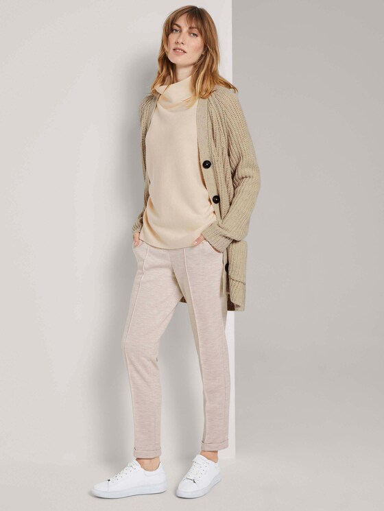 Strukturierter Pullover mit Stehkragen - Frauen - warm sand beige Strukturierter Pullover mit Stehkragen - Frauen - warm sand beige - 3 - TOM TAILOR