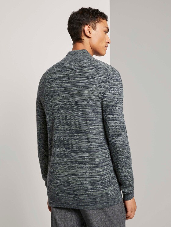 Troyer Pullover in Melange Optik - Männer - green navy mouline Troyer Pullover in Melange Optik - Männer - green navy mouline - 2 - TOM TAILOR Denim