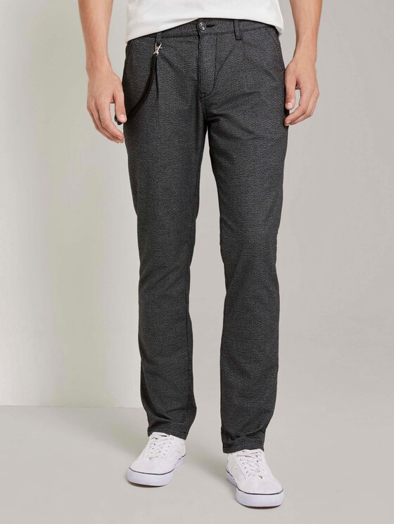 Chino mit feinem Muster - Männer - grey grindle houndstooth Chino mit feinem Muster - Männer - grey grindle houndstooth - 1 - TOM TAILOR Denim