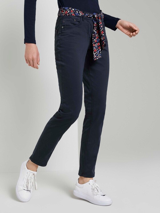 Alexa Slim Jeans mit Bindegürtel - Frauen - Sky Captain Blue Alexa Slim Jeans mit Bindegürtel - Frauen - Sky Captain Blue - 11 - TOM TAILOR