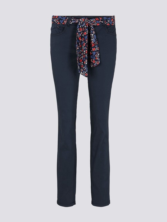 Alexa Slim Jeans mit Bindegürtel - Frauen - Sky Captain Blue Alexa Slim Jeans mit Bindegürtel - Frauen - Sky Captain Blue - 7 - TOM TAILOR