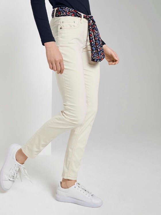 Alexa Slim Jeans mit Bindegürtel - Frauen - warm sand beige Alexa Slim Jeans mit Bindegürtel - Frauen - warm sand beige - 11 - TOM TAILOR