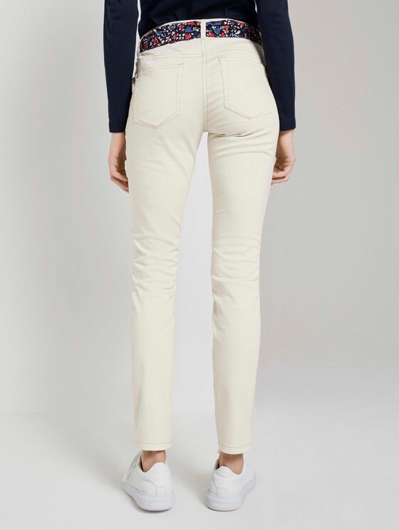 Alexa Slim Jeans mit Bindegürtel - Frauen - warm sand beige Alexa Slim Jeans mit Bindegürtel - Frauen - warm sand beige - 2 - TOM TAILOR