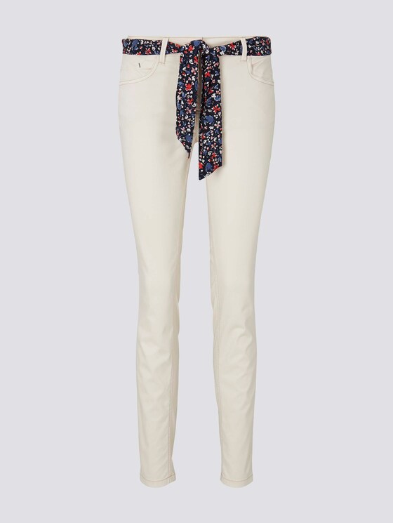Alexa Slim Jeans mit Bindegürtel - Frauen - warm sand beige Alexa Slim Jeans mit Bindegürtel - Frauen - warm sand beige - 7 - TOM TAILOR