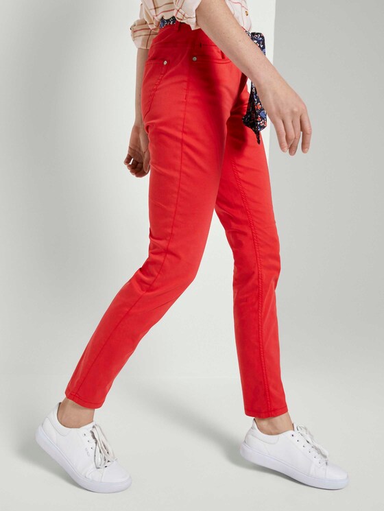 Alexa Slim Jeans mit Bindegürtel - Frauen - shiny crimson red Alexa Slim Jeans mit Bindegürtel - Frauen - shiny crimson red - 11 - TOM TAILOR