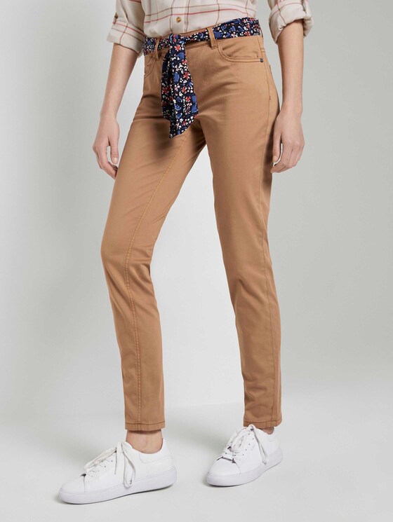 Alexa Slim Jeans mit Bindegürtel - Frauen - light chestnut Alexa Slim Jeans mit Bindegürtel - Frauen - light chestnut - 11 - TOM TAILOR