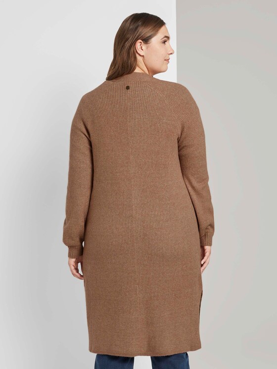 Langer Cardigan mit Raglan-Ärmeln - Frauen - Hay Beige Non-Solid Langer Cardigan mit Raglan-Ärmeln - Frauen - Hay Beige Non-Solid - 2 - My True Me