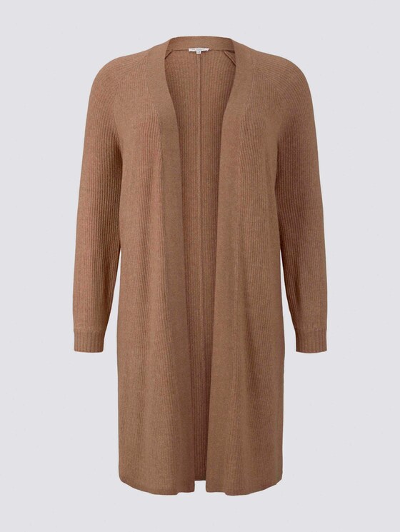 Langer Cardigan mit Raglan-Ärmeln - Frauen - Hay Beige Non-Solid Langer Cardigan mit Raglan-Ärmeln - Frauen - Hay Beige Non-Solid - 7 - My True Me
