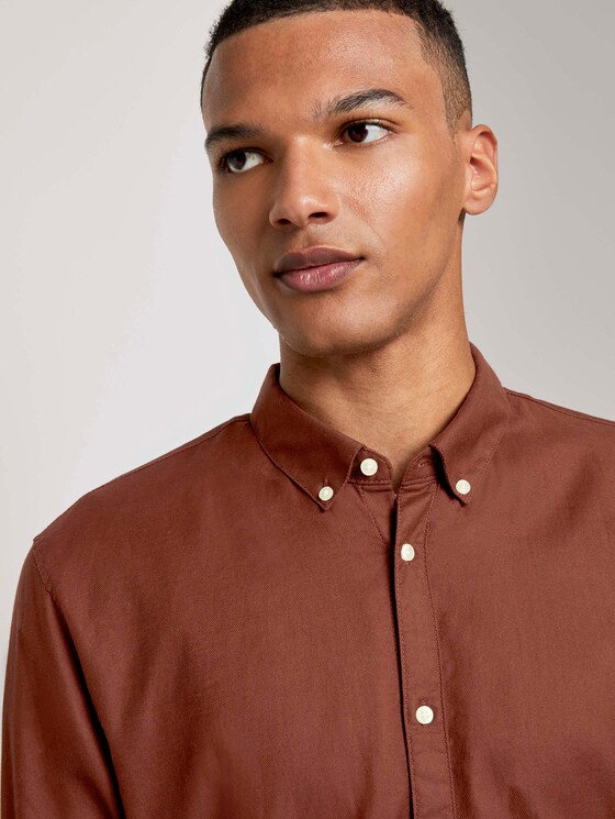 Strukturiertes Hemd - Männer - ochre red Strukturiertes Hemd - Männer - ochre red - 9 - TOM TAILOR Denim