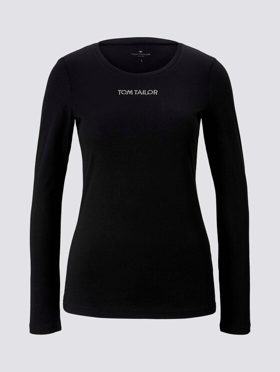 Langarmshirt mit Logo-Print - Frauen - Deep Black Langarmshirt mit Logo-Print - Frauen - Deep Black - 7 - TOM TAILOR