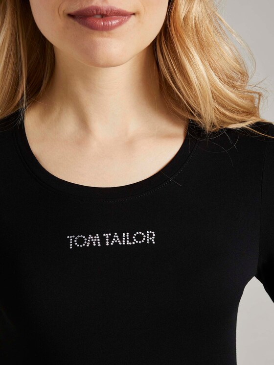 Langarmshirt mit Logo-Print - Frauen - Deep Black Langarmshirt mit Logo-Print - Frauen - Deep Black - 9 - TOM TAILOR