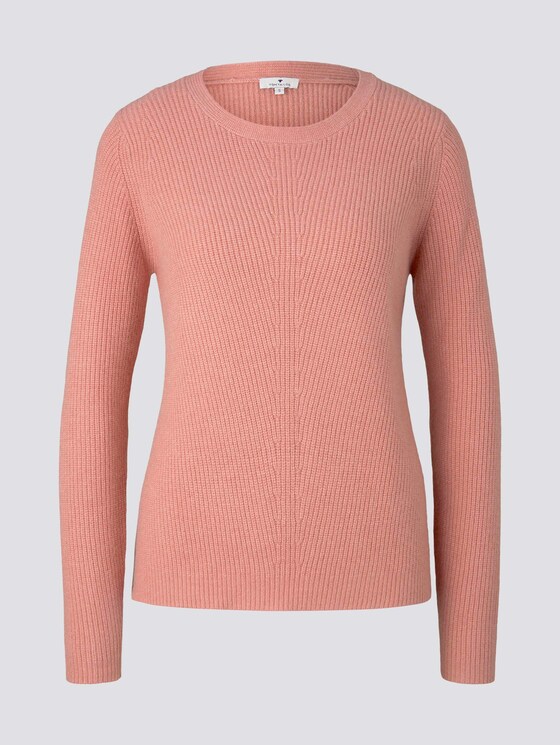 Strukturierter Pullover - Frauen - light aurora rose melange Strukturierter Pullover - Frauen - light aurora rose melange - 7 - TOM TAILOR