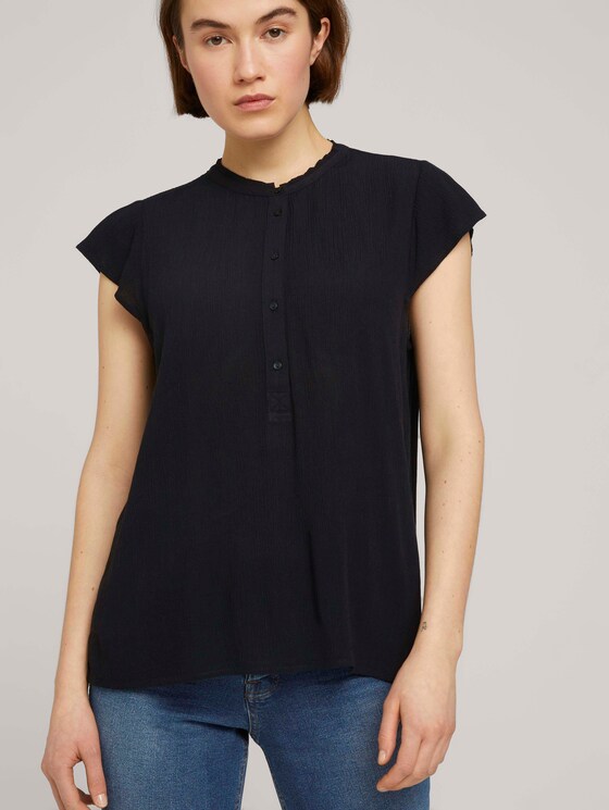 Kurzarm Tunikabluse - Frauen - deep black Kurzarm Tunikabluse - Frauen - deep black - 5 - TOM TAILOR Denim